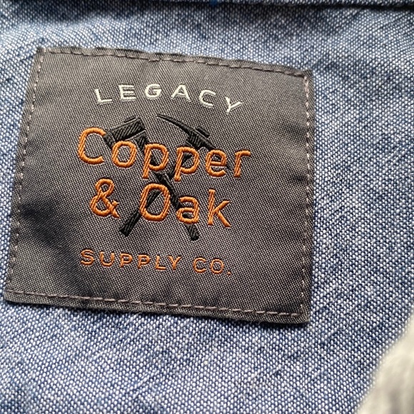 Legacy Copper & Oak small corduroy 100% cotton casual button down plaid - Picture 8 of 12